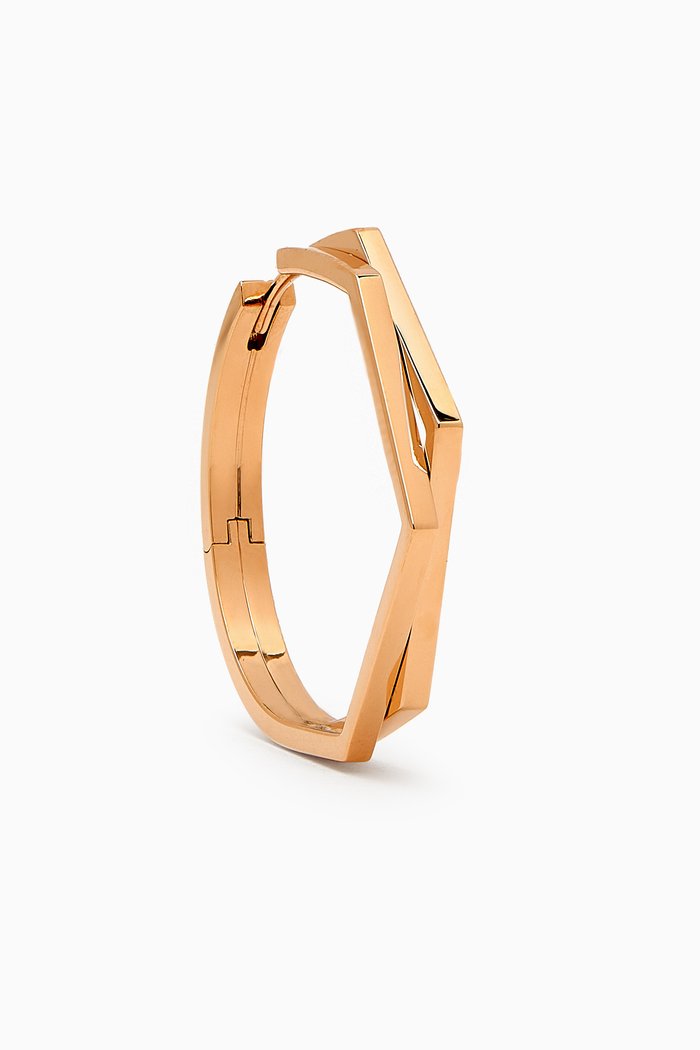 

Antifer 2 Rows Single Earring in 18kt Rose Gold, Pink