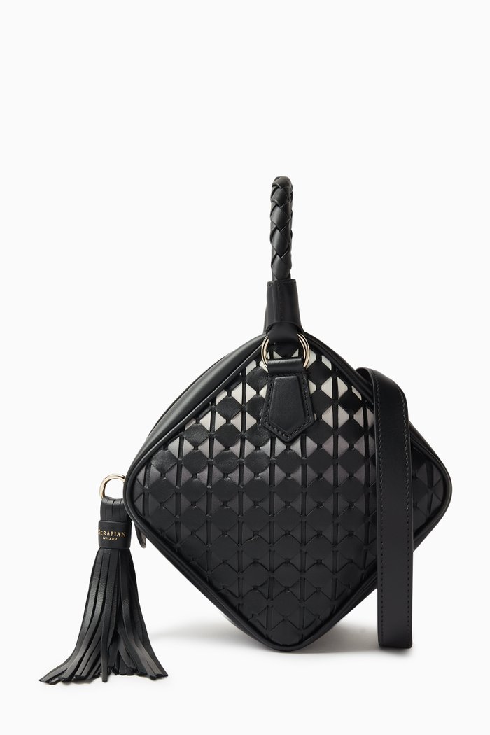 

Petra Geometric Handbag In Mosaico Nappa, Multicolour