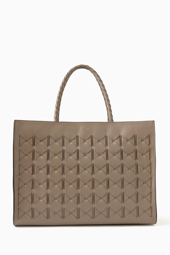 

1928 Soft Tote Bag in Mosaico Leather, Neutral
