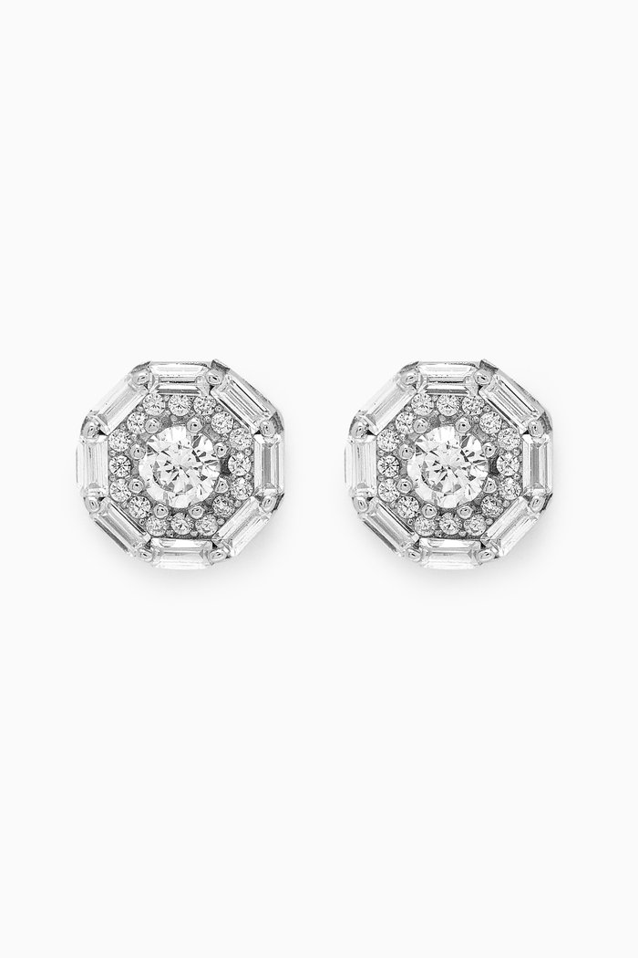 

Crystal Stud Earrings in Sterling Silver