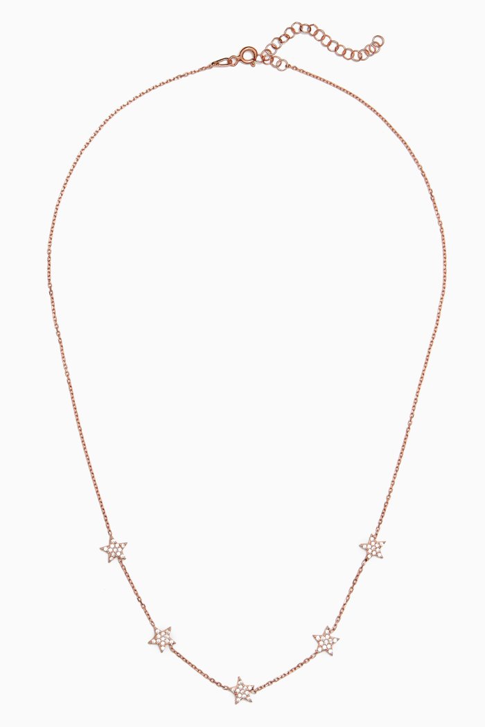 

Star Stone Necklace in Rose Gold-plated Sterling Silver