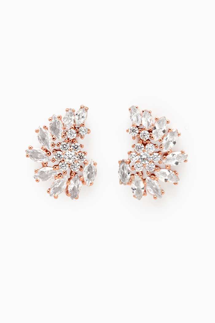 

Stone Stud Earrings in Rose Gold-plated Sterling Silver