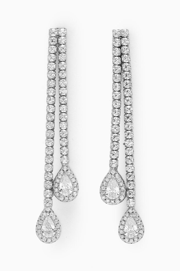 

Double Pendant Drop Earrings in Sterling Silver