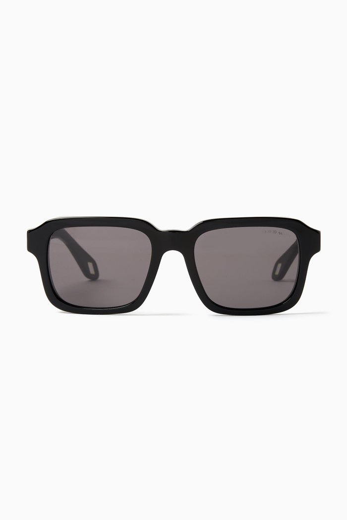 

Rectangle Sunglasses in Acetate, Grey
