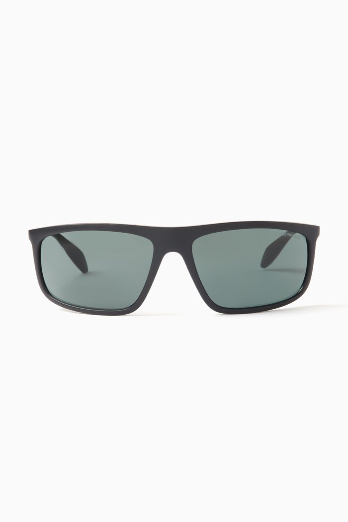 

Rectangular Sunglasses in Bio-nylon, Green