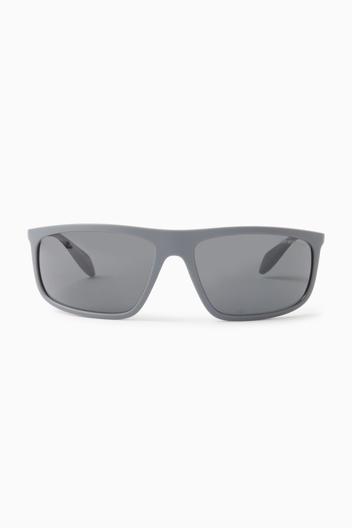 

Rectangular Sunglasses in Bio-nylon, Grey