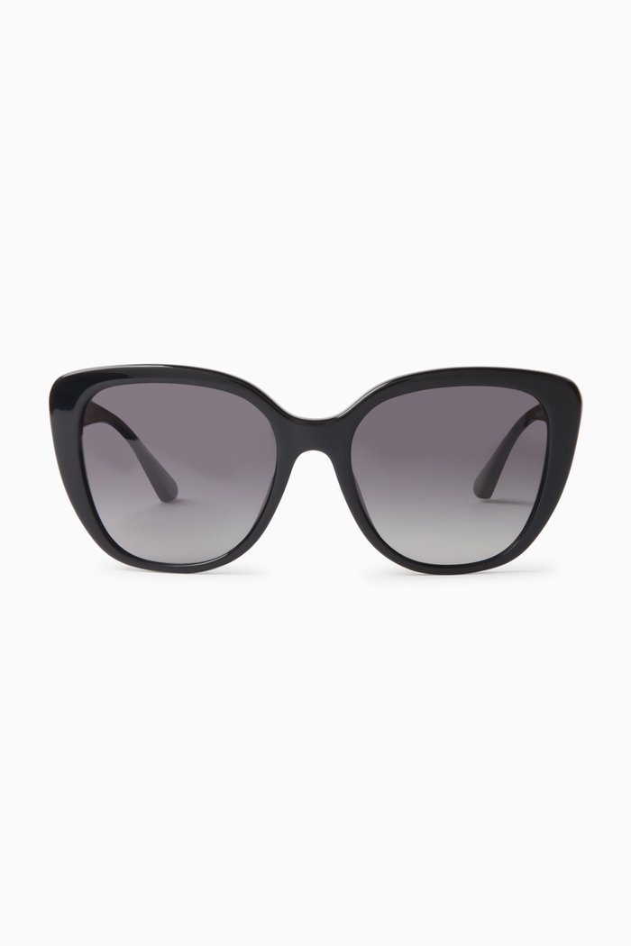 

Logo Cat-eye Sunglasses in Acetate, Grey