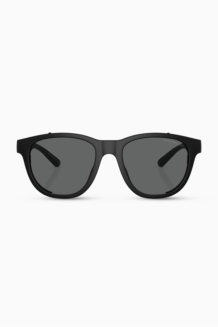 

D-frame Sunglasses in Acetate, Grey