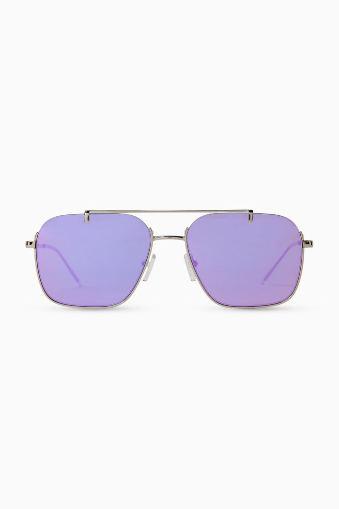 

D-frame Sunglasses in Metal, Purple