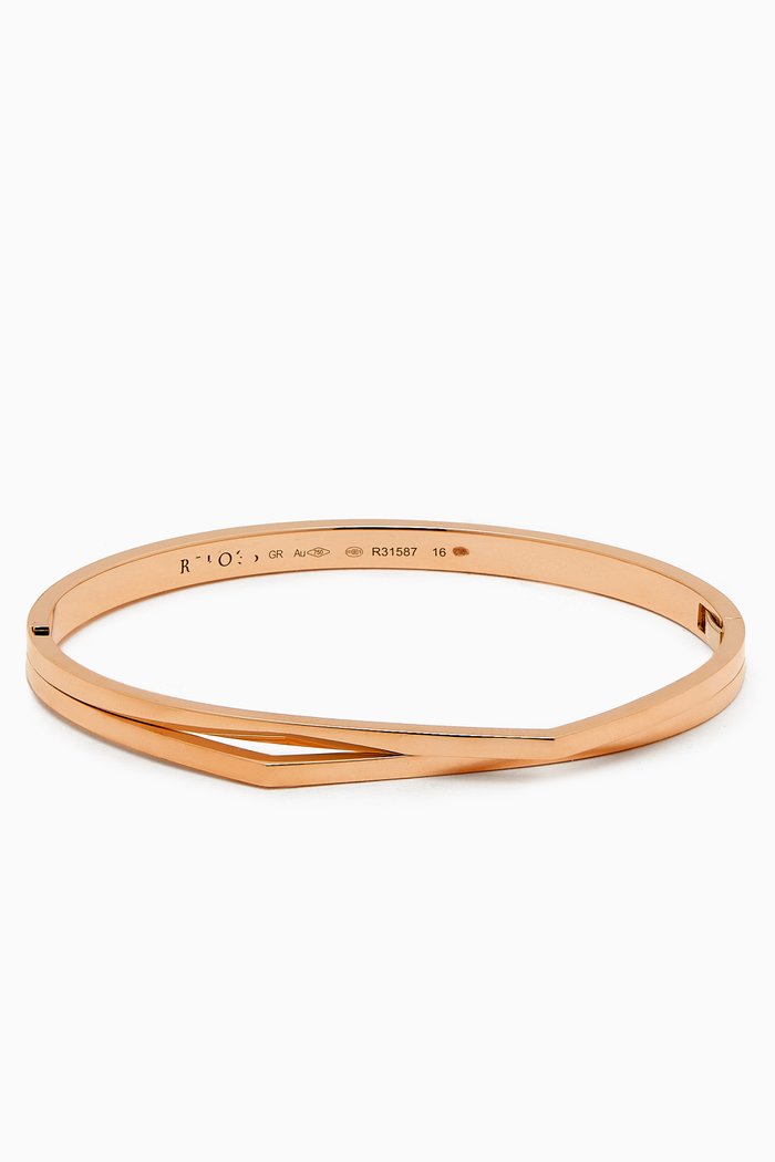 

Antifer 2 Row Bracelet in 18kt Rose Gold, Pink