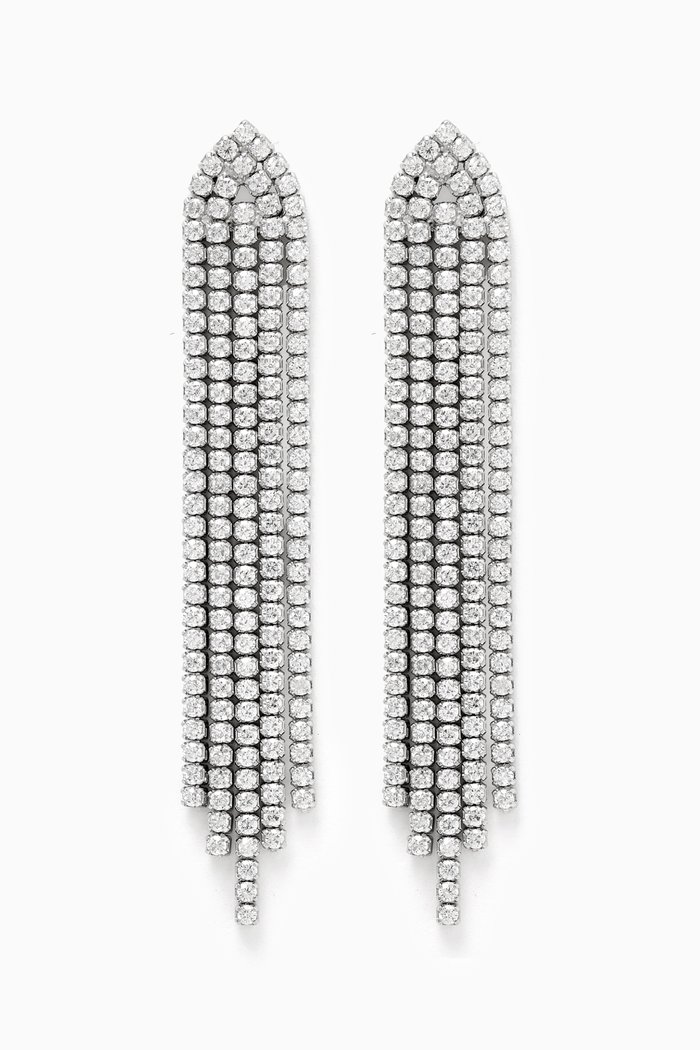 

Crystal Fringe Earrings in Sterling Silver