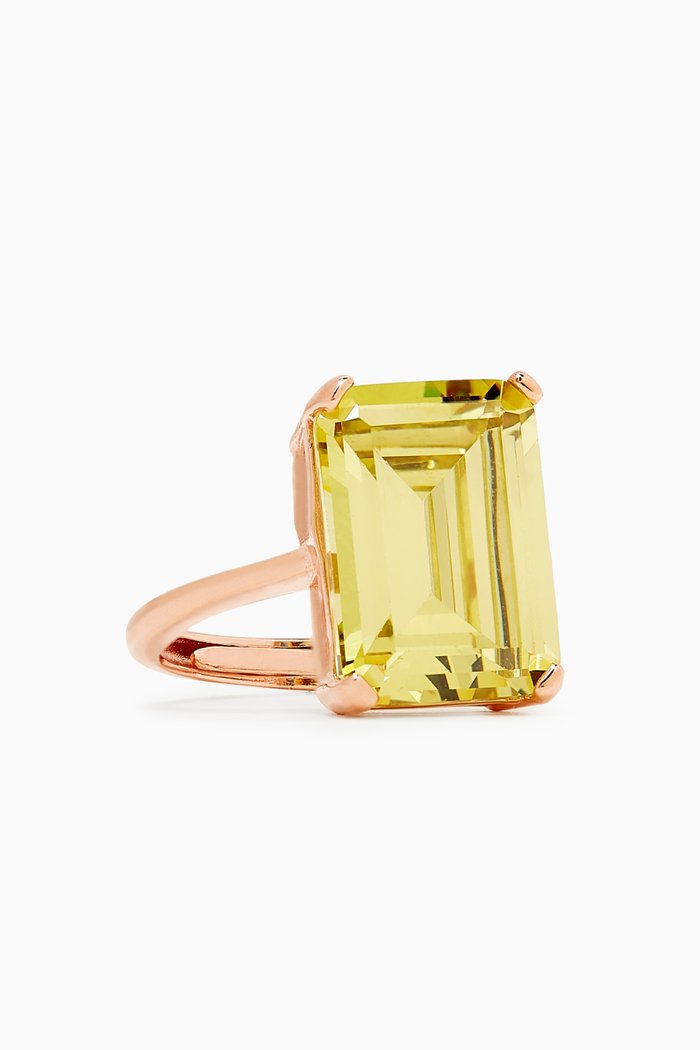 

Emerald Cut Solitaire Ring, Green