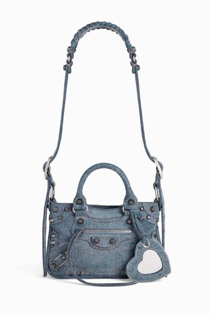 

Small Neo Cagole Tote Bag in Denim, Blue
