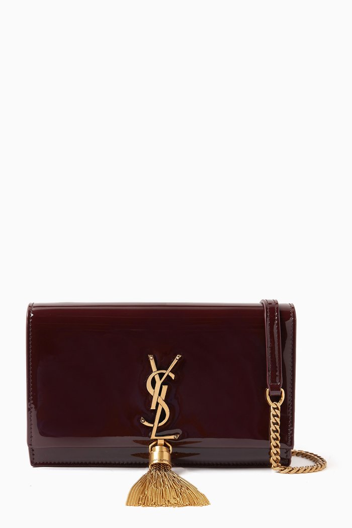 

Kate Chain Wallet in Patent Leather, Red