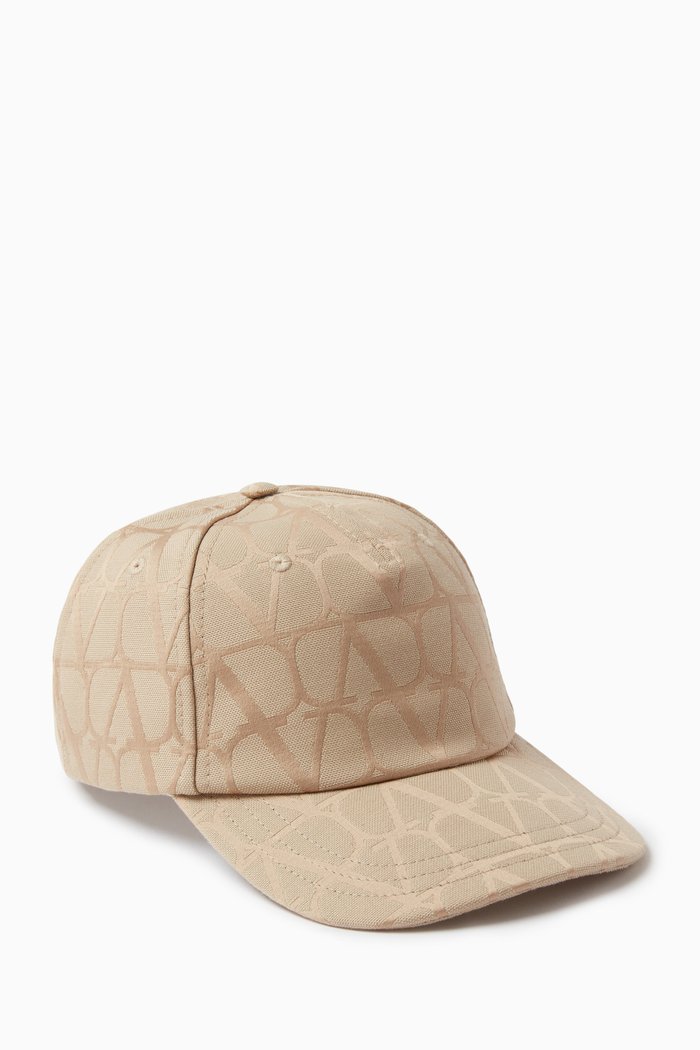 

Valentino Garavani Baseball Hat in Toile Iconographe Jacquard, Neutral