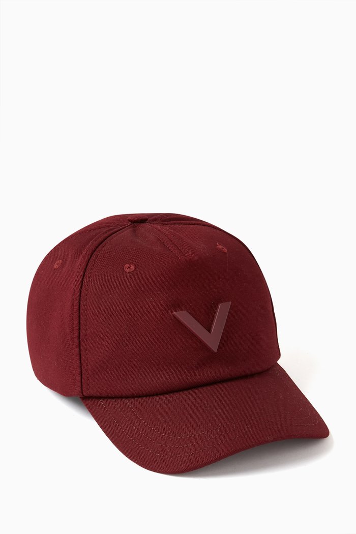 

Valentino Garavani Baseball Cap in Cotton, Red