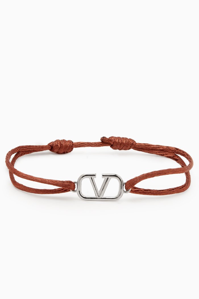 

Valentino Garavani VLOGO Signature Bracelet in Cotton, Neutral