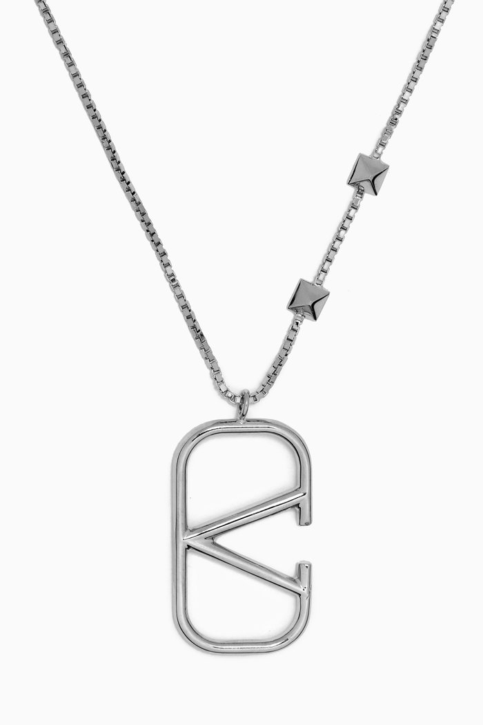 

Valentino Garavani VLOGO Necklace, Silver