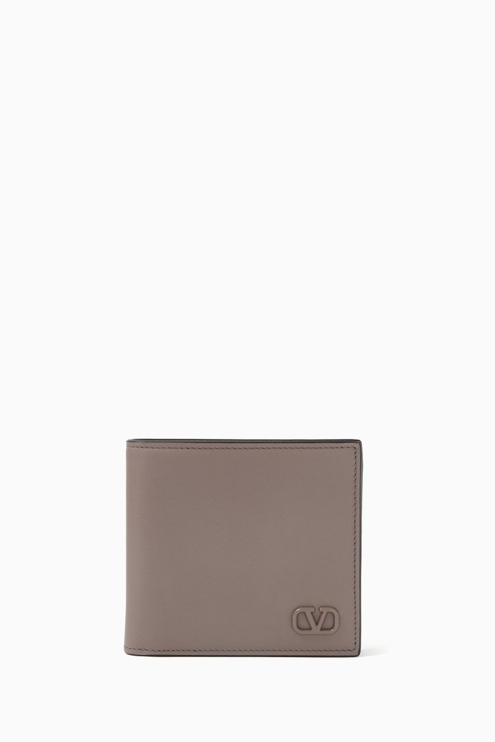 

Valentino Garavani VLOGO Signature Wallet in Calfskin, Neutral