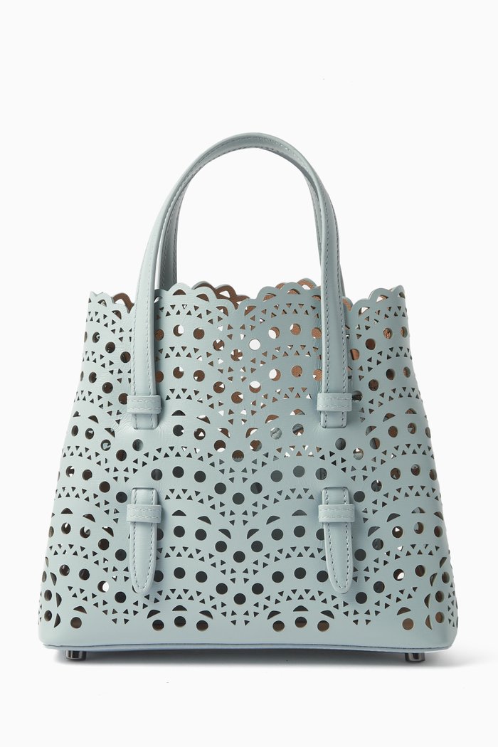 

Mina 20 Tote Bag in Vienne Wave Calfskin, Blue
