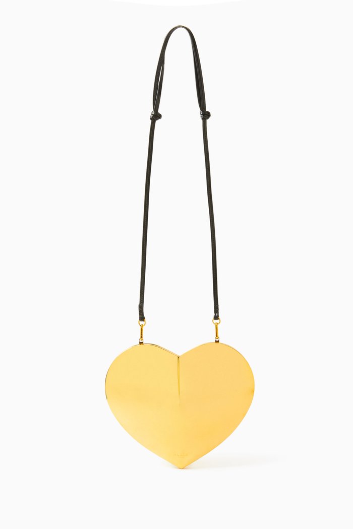 

Le Coeur Minaudiere Crossbody Bag in Brass, Gold