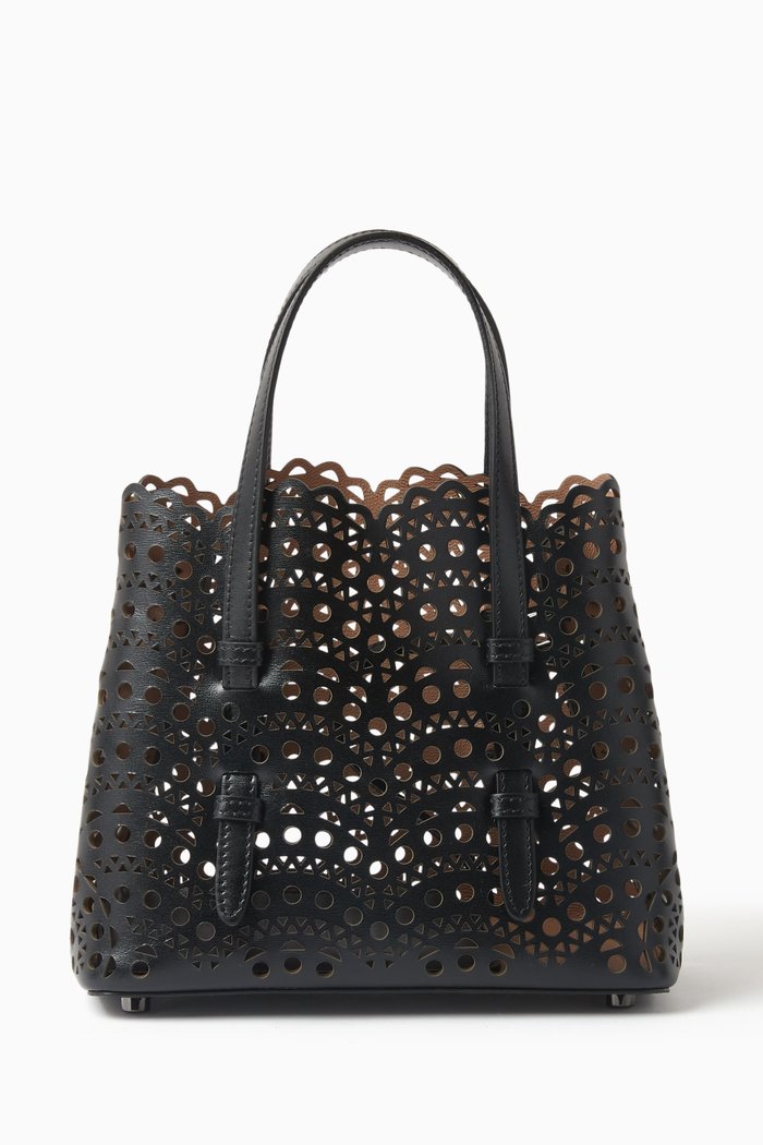 

Mina 20 Tote Bag in Vienne Wave Calfskin, Black
