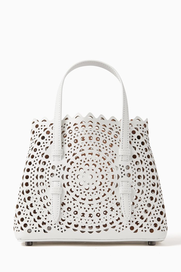 

Mina 20 Tote Bag in Vienne Wave Calfskin, White