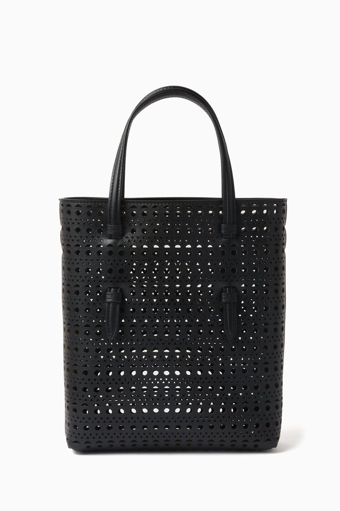 

Mina NS Tote Bag in Vienne Calfskin, Black