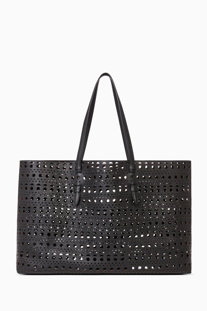 

Mina 44 Tote Bag in Vienne Calfskin, Black