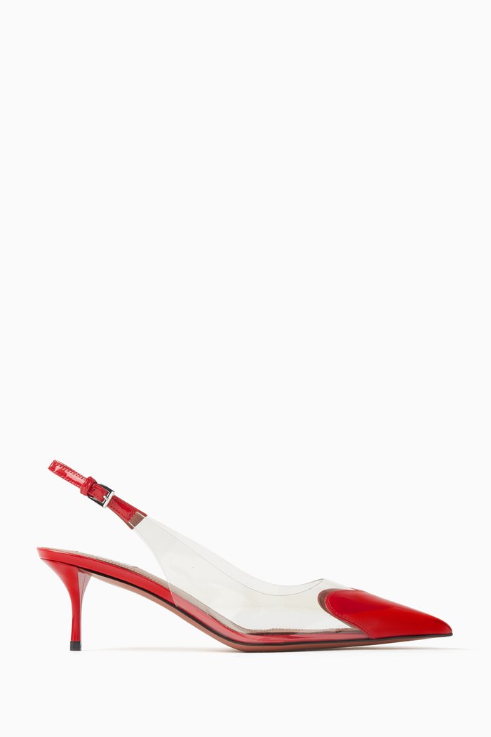 

Heart 55 Slingback Pumps in Patent Leather, Red