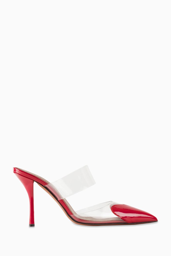 

Heart 90 Mules in Patent Leather, Red