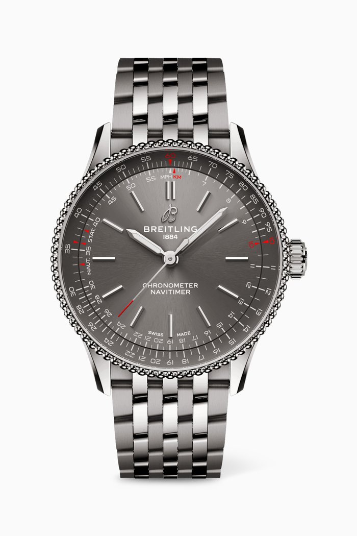 

Navitimer Automatic Stainless Steel Watch, 36mm, Black