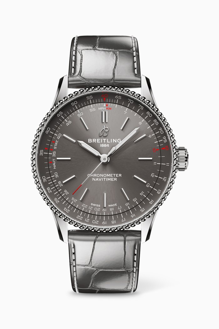 

Navitimer Automatic Stainless Steel Watch, 36mm, Black
