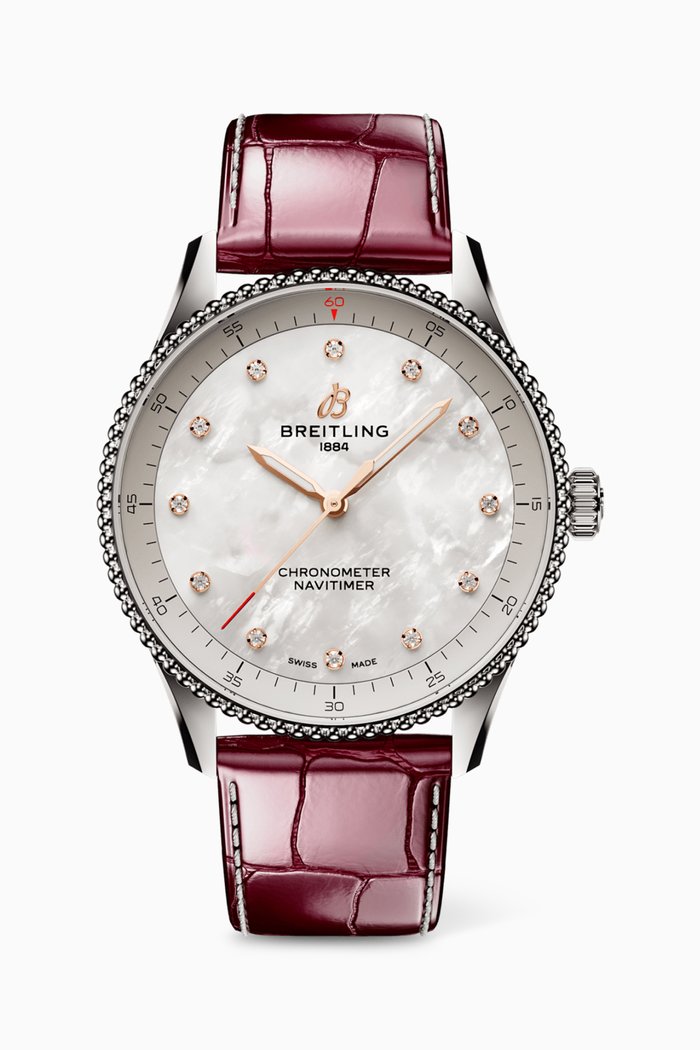 

Navitimer Quartz Diamond Stainless Steel Watch, 32mm, Neutral