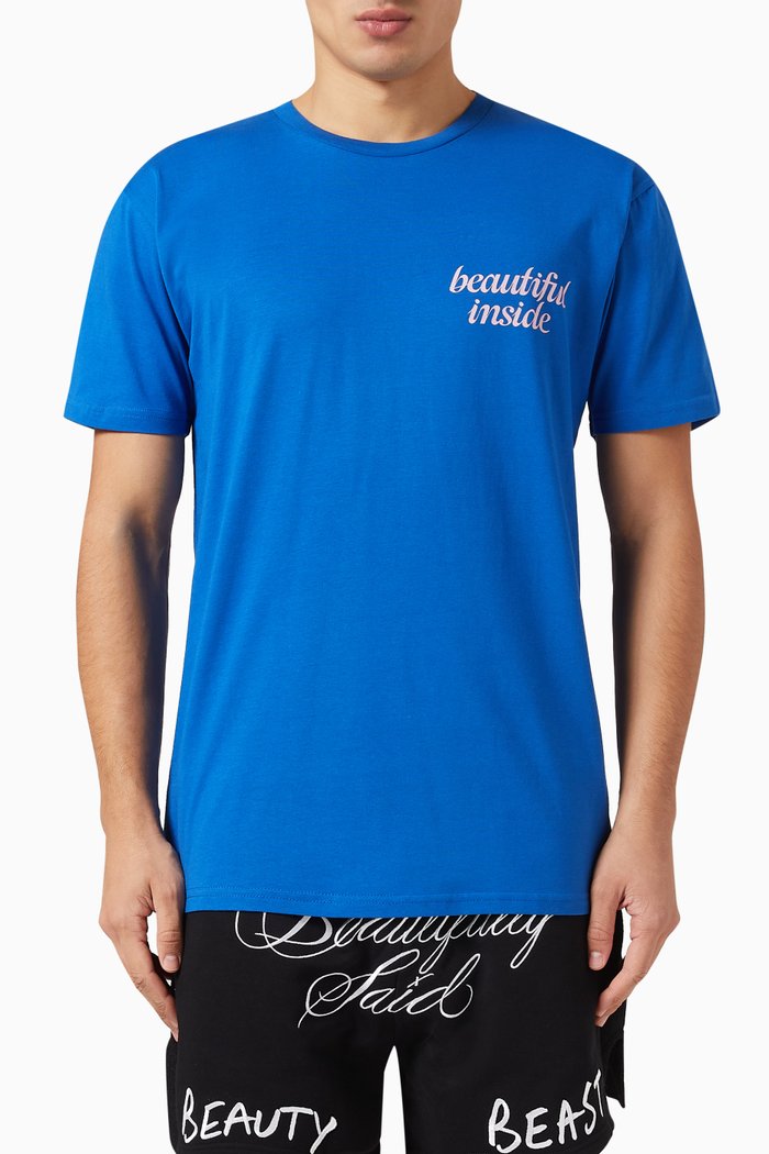 

Beautiful Inside T-shirt in Cotton Jersey, Blue