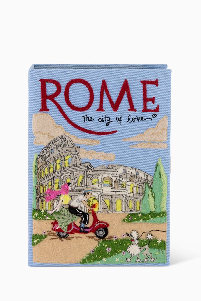 

Rome Clutch in Felt, Blue