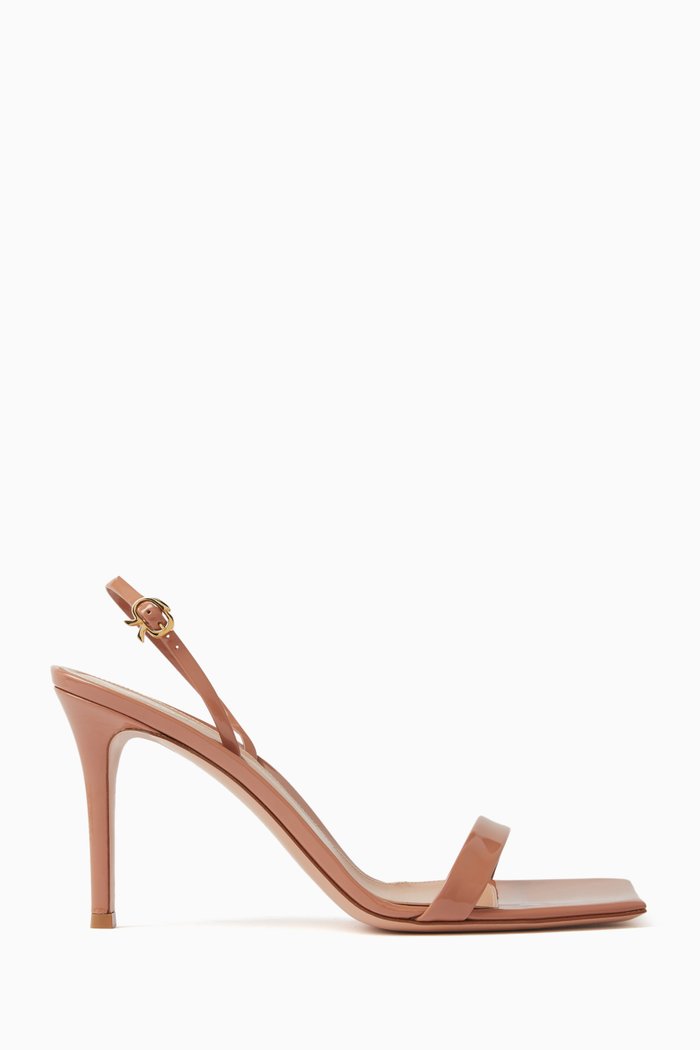 

Ribbon 85 Slingback Sandals in Leather, Neutral
