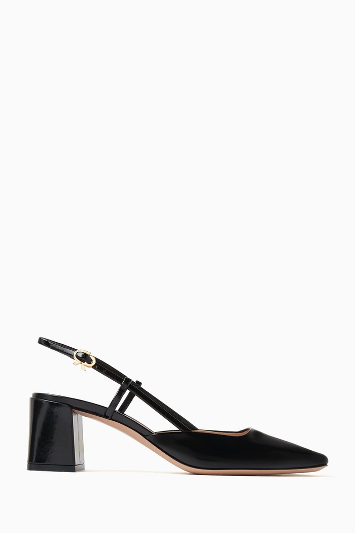 

Slingback 55 Pumps in Leather, Black