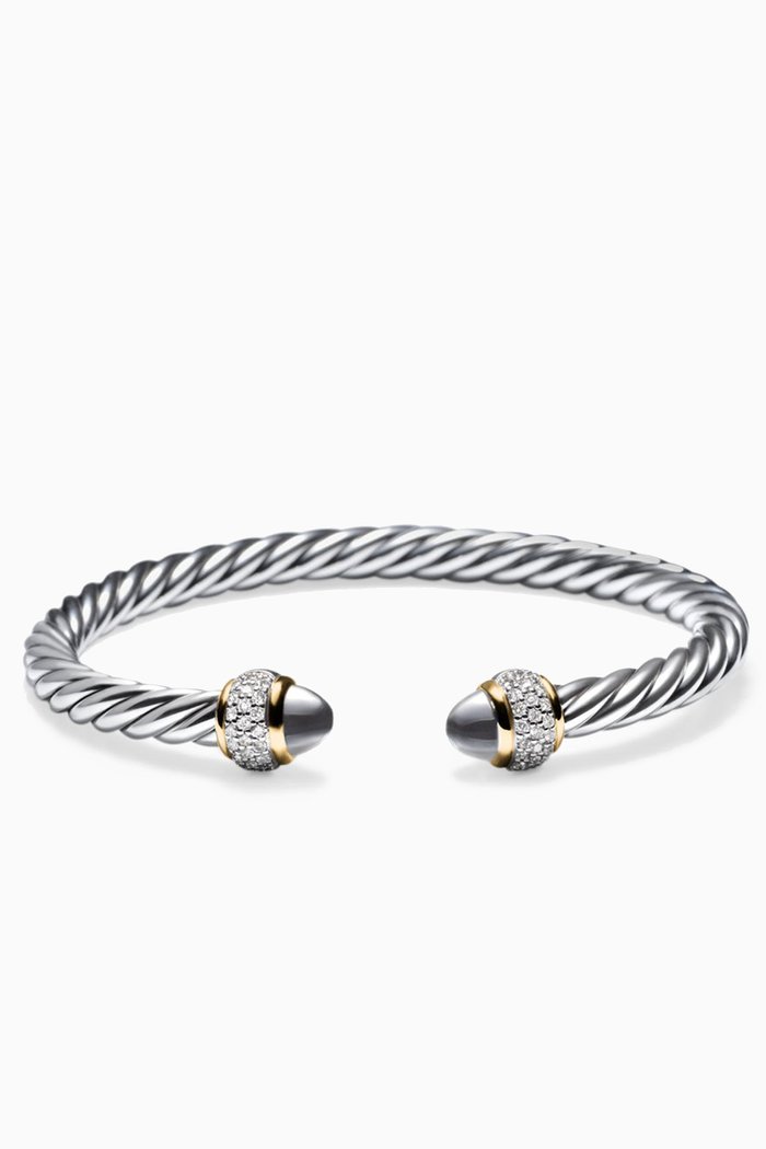

Cable Diamond Bracelet in 18kt Gold & Sterling Silver