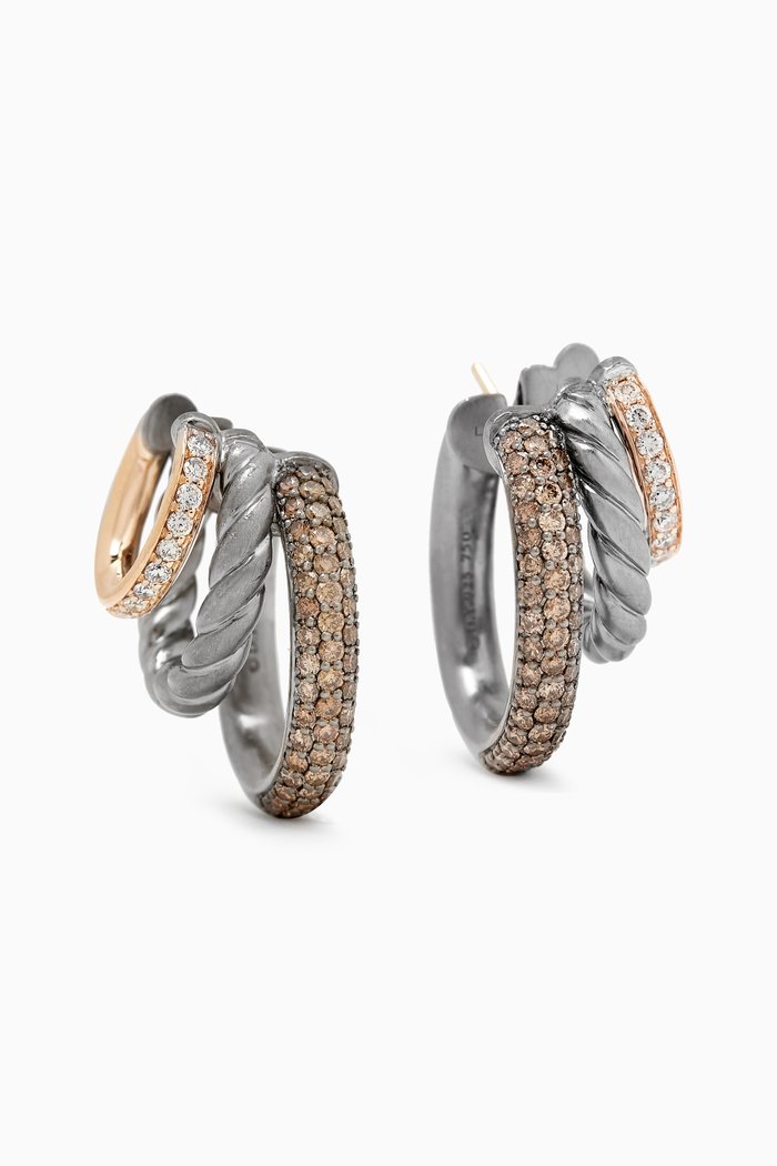 

DY Mercer™ Melange Multi Hoop Earrings in Sterling Silver, Gold