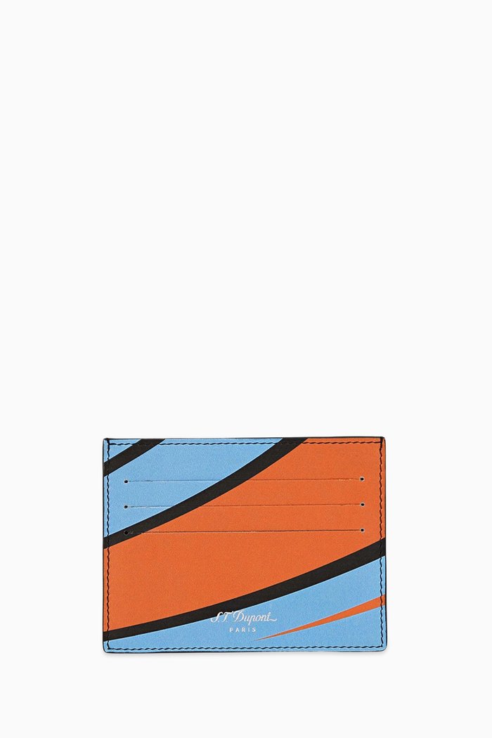 

24h Du Mans Card Holder in Quilted Velvet & Leather, Black