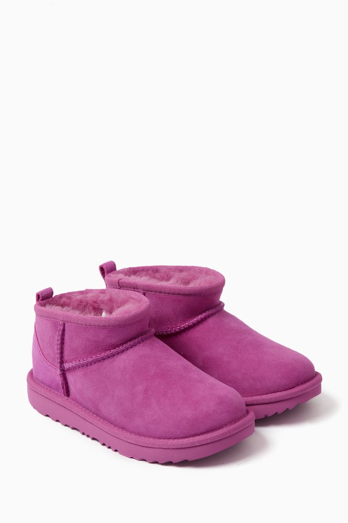 

Classic Ultra Mini Boots in Suede, Purple
