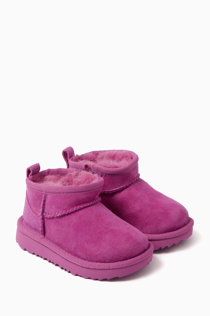

Classic Ultra Mini Boots in Suede, Purple