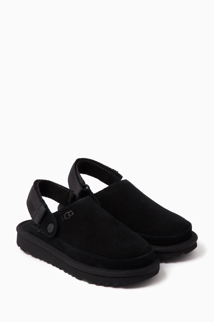 

Goldenstar Clogs in Suede, Black