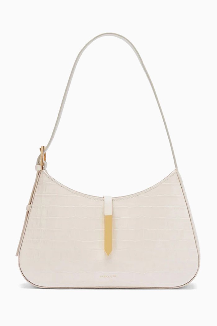

Small Tokyo Hobo Shoulder Bag in Smooth Leather, Neutral