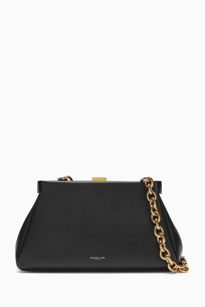 

The Cannes Clutch in Leather, Black