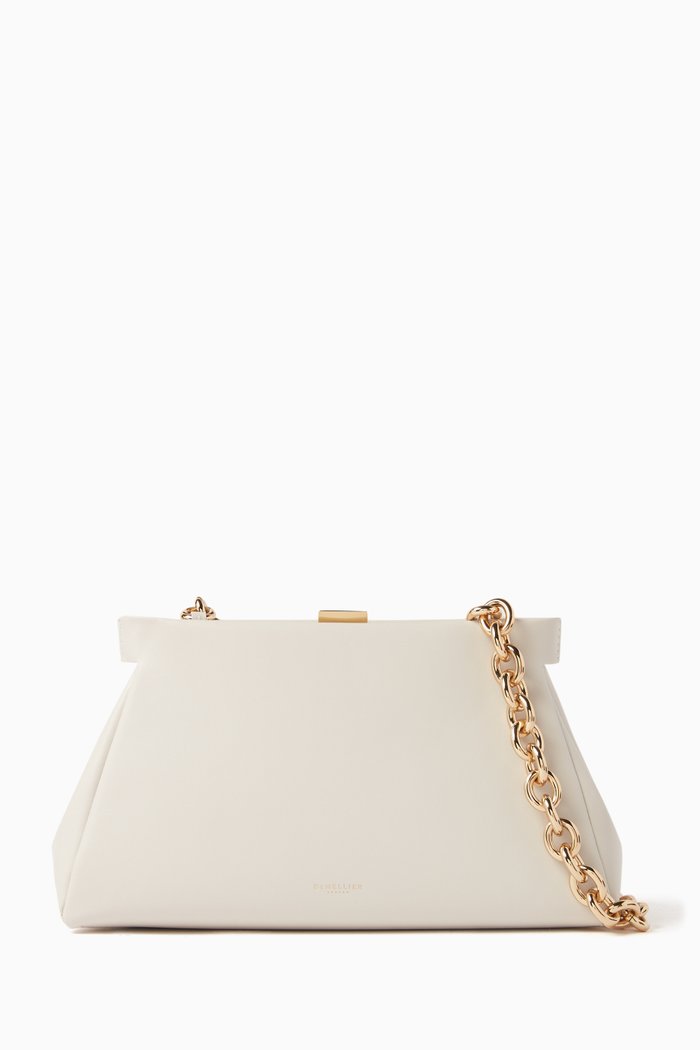 

The Cannes Clutch in Leather, Neutral