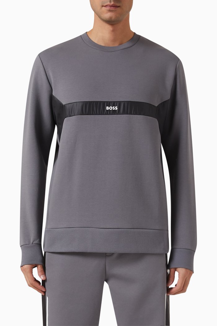 

Salbon Logo Sweatshirt in Cotton-blend, Grey