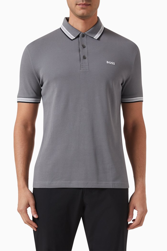 

Paddy Polo Shirt in Cotton-piqué, Grey