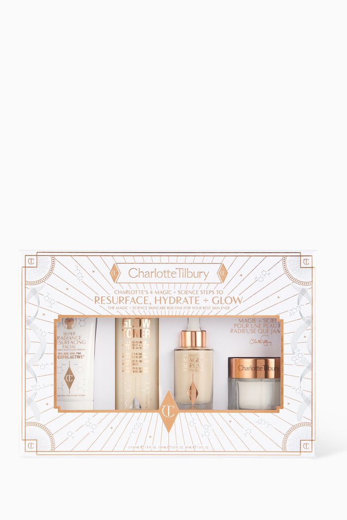 

Charlotte's 4 Magic + Science Steps To Resurface, Hydrate & Glow, 30% Savings, Colourless